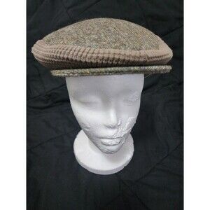 VINTAGE DONEGAL HANDWOVEN TWEED CABBIE HAT TAN